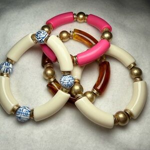 Chunky Stretch Bangle Set of Four